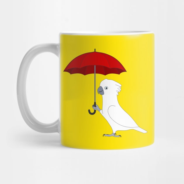 Umbrella Cockatoo With Umbrella by BinChickenBaby